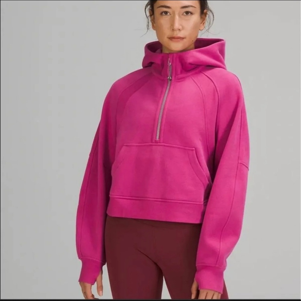 Lululemon pink lychee half zip scuba NWTs